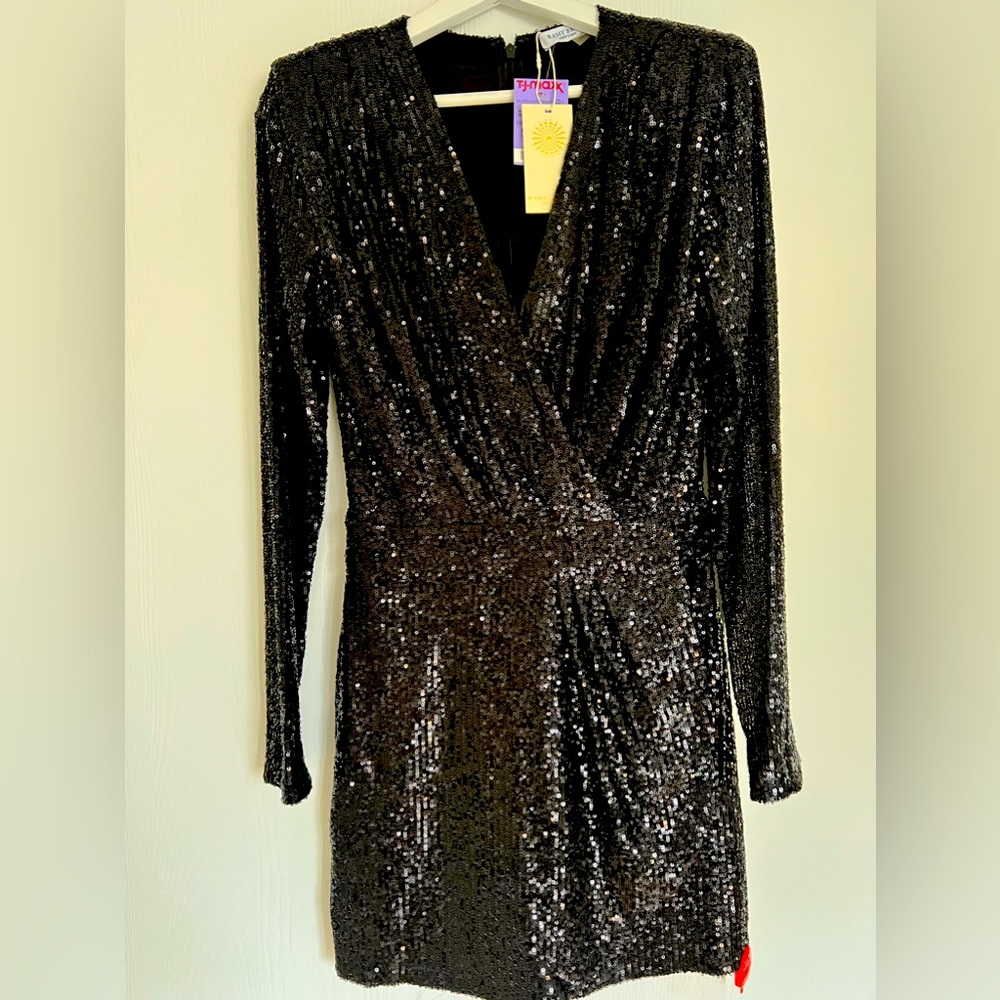 Ramy Brook Black Sequin Cocktail NY Party Dress Size 4
